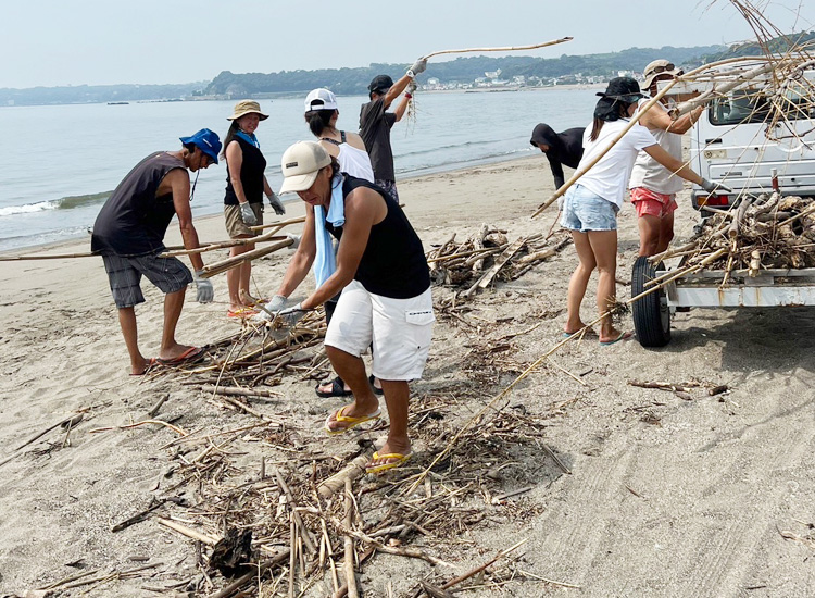 ビーチクリーン活動風景